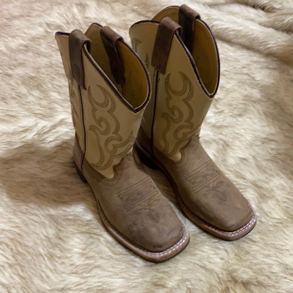 Boys Smoky Mountain Leather Cowboy boots sz 13